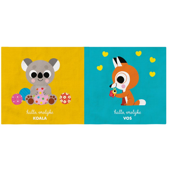 Knisperboek met rammelaar - Vrolijke dieren