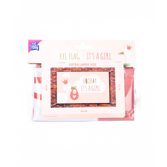 XXL geboortevlag - Newborn Baby Girl