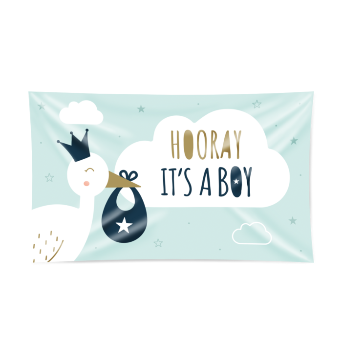XXL geboortevlag - Newborn Baby Boy