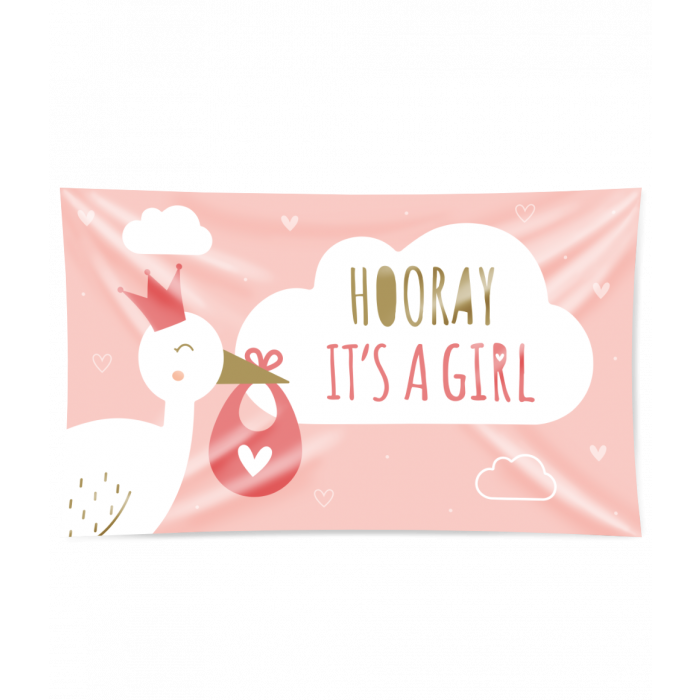 XXL geboortevlag - Newborn Baby Girl