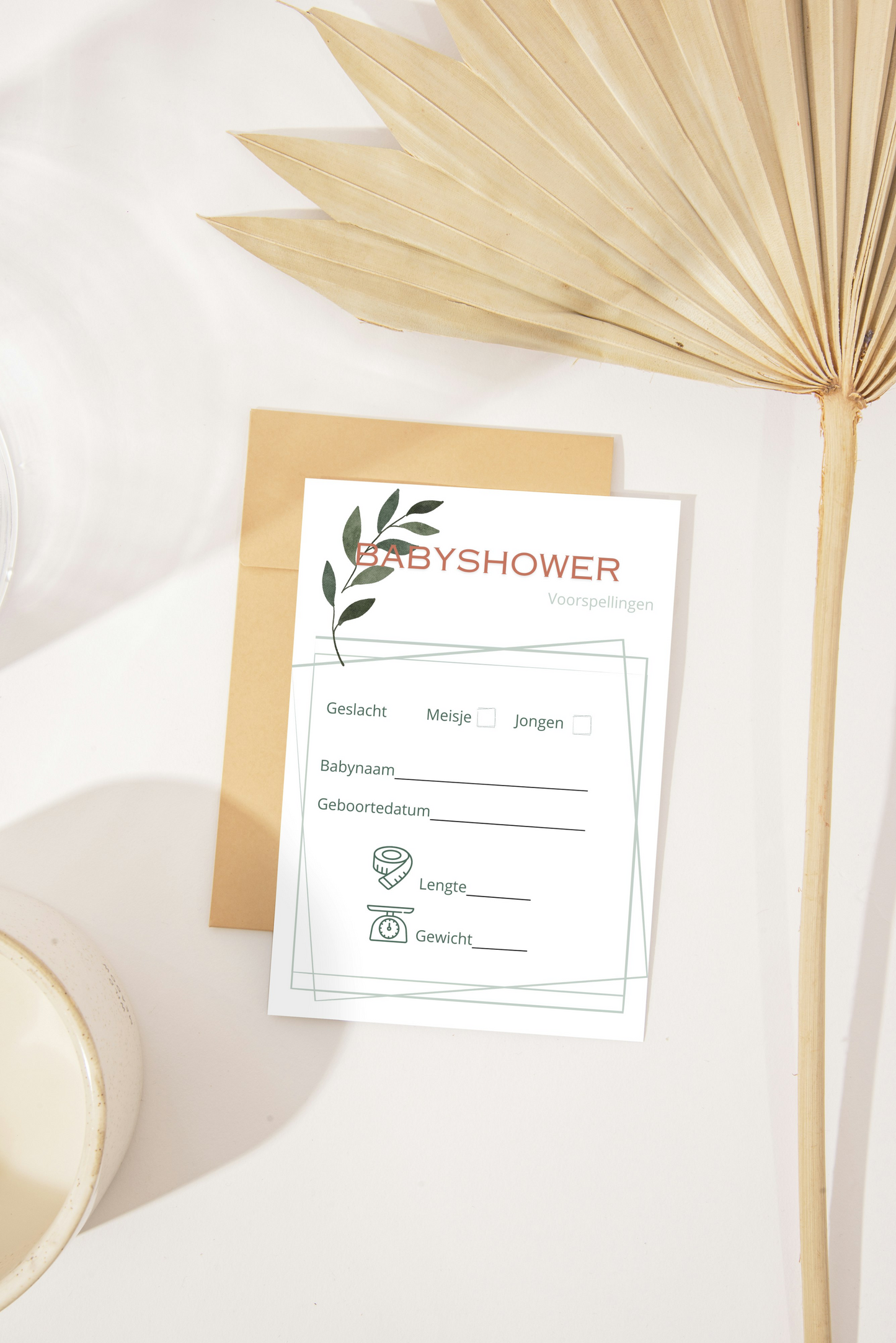 Babyshower invulkaarten | voorspellingskaarten