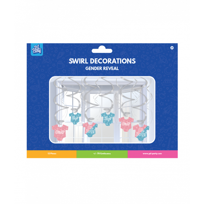Swirl Decoraties - Gender reveal