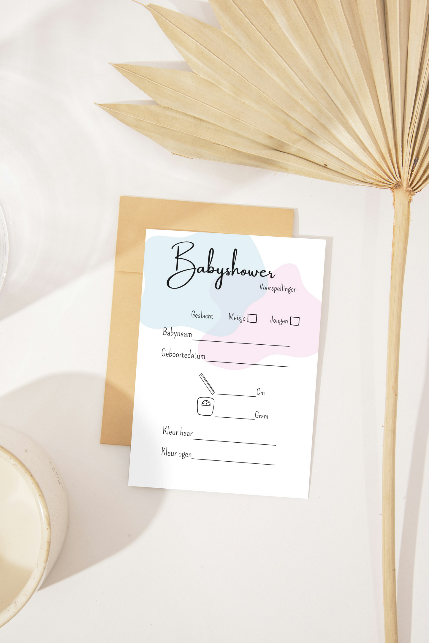 Babyshower invulkaarten | voorspellingskaarten