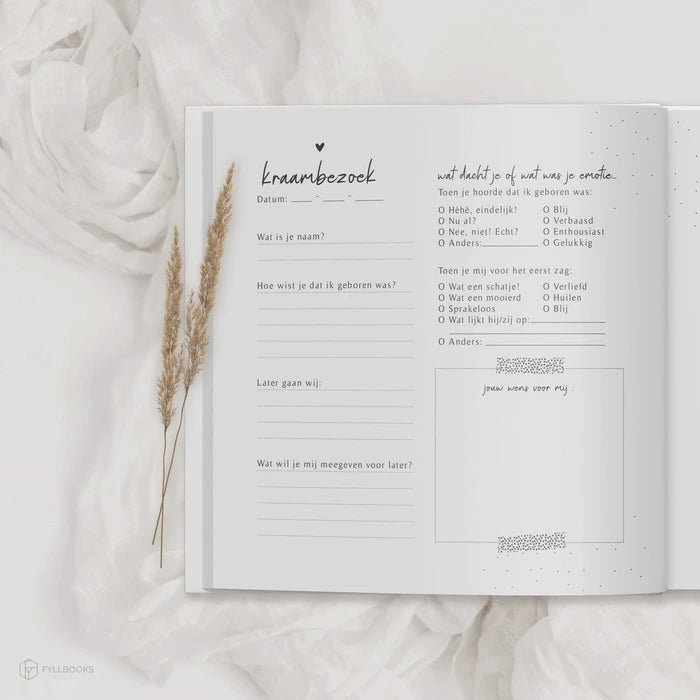 Kraambezoekboek - Beige