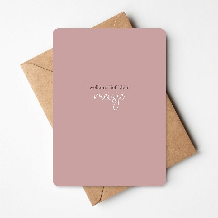 Wenskaart - Welkom lief klein meisje