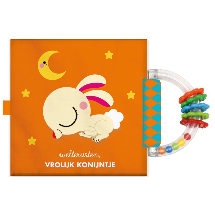 Knisperboek met rammelaar - Vrolijke dieren